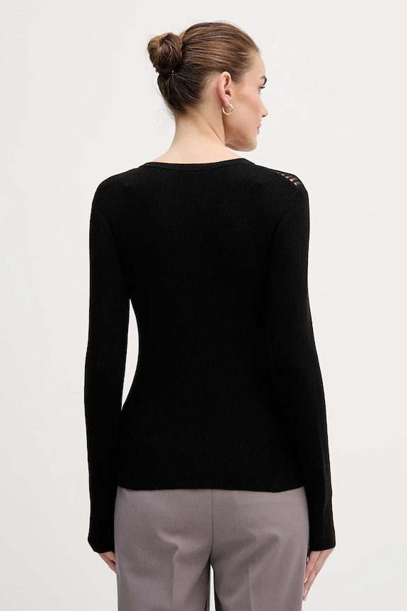 Îmbrăcăminte Sisley pulover de bumbac 10C1L106M negru