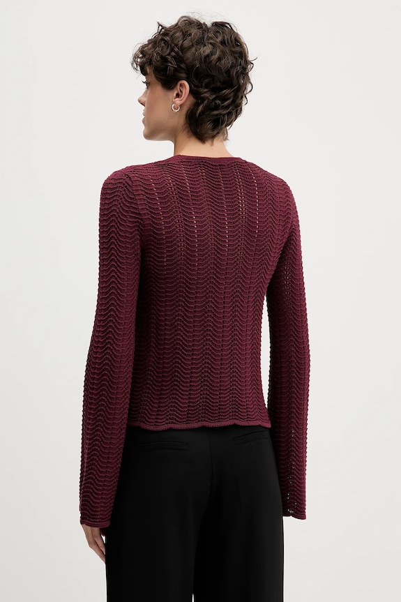 Odzież Sisley sweter bawełniany 1494M106O bordowy
