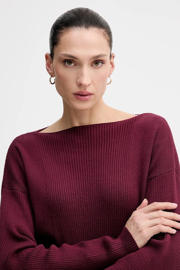 Sisley pulover din amestec de lână burgundia 1KHTL106J