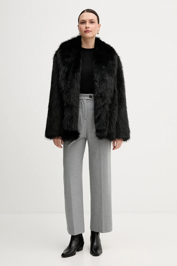 Pulover s dodatkom vune Sisley 1SBXM106L crna AW25