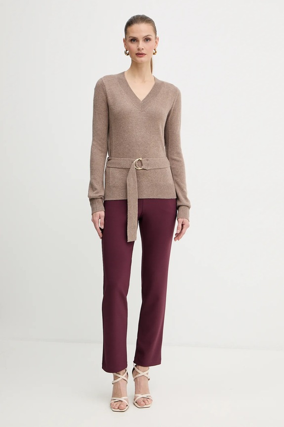 Marciano by Guess sweter z dodatkiem wełny AFRAH 5BGR23.5893Z brązowy AW25