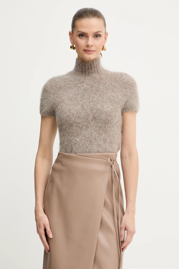 Pulover s dodatkom alapke Marciano by Guess AGNES srednje debljine smeđa 5BGR10.5794Z
