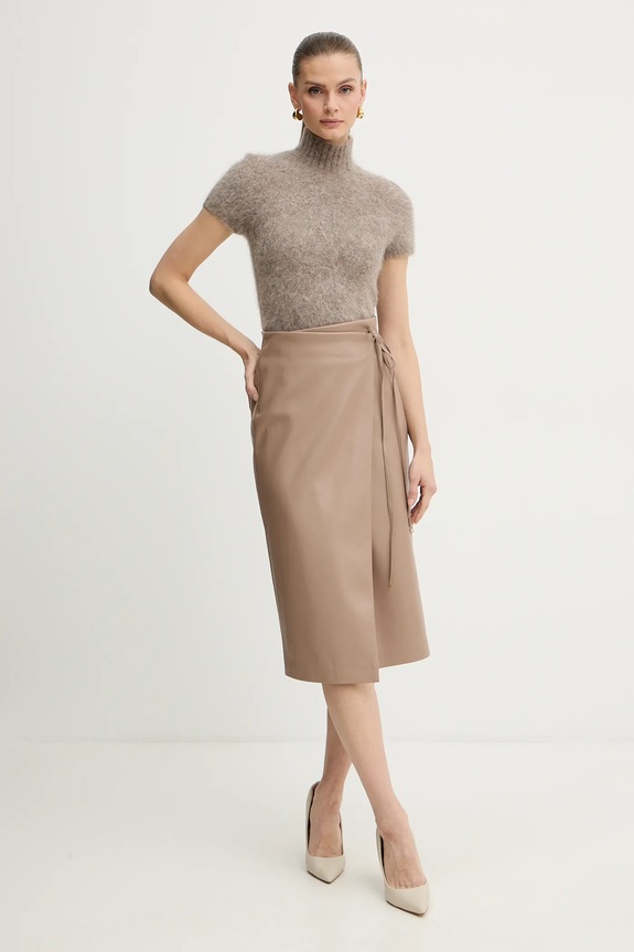 Pulover s dodatkom alapke Marciano by Guess AGNES 5BGR10.5794Z smeđa AW25