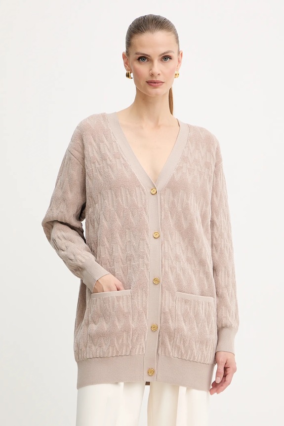 Marciano by Guess kardigan ADELE wzorzyste beżowy 5BGR04.5661Z