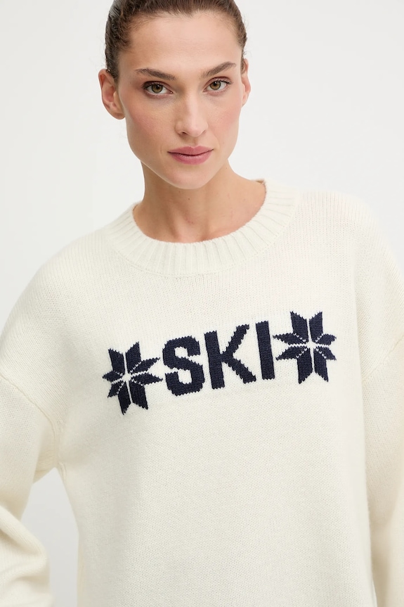 Helly Hansen sweter z dodatkiem wełny BLISS beżowy 54604