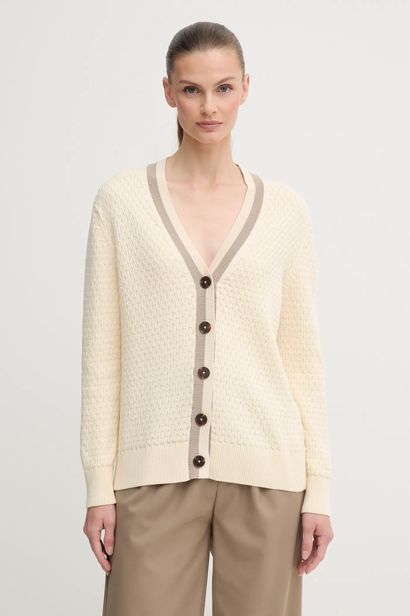 Gant kardigan bawełna beżowy 4805343