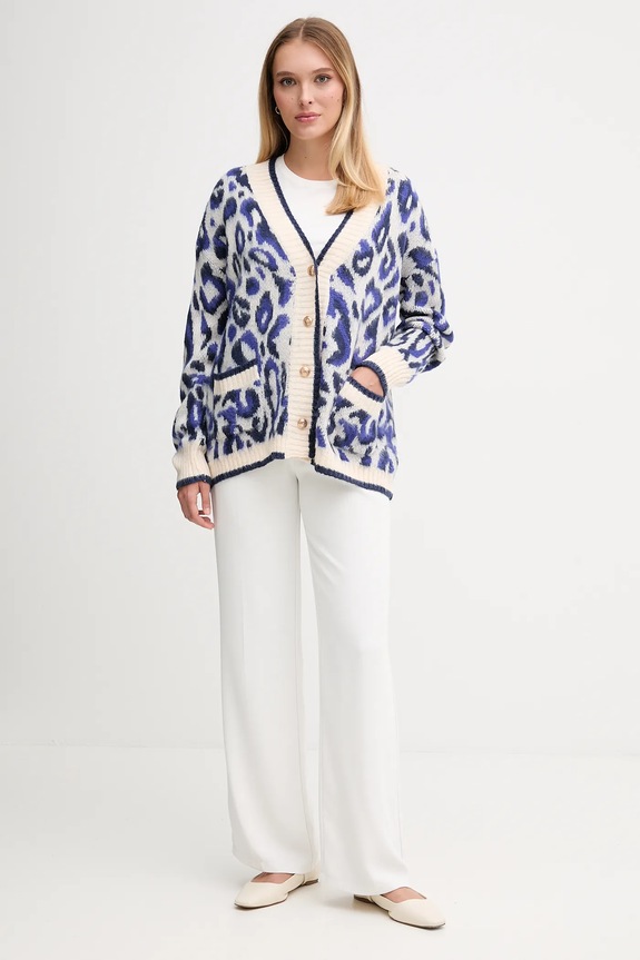 Gaudi kardigan 521BD53044 niebieski AW25