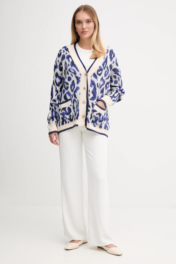 Gaudi kardigan 521BD53044 niebieski AW25
