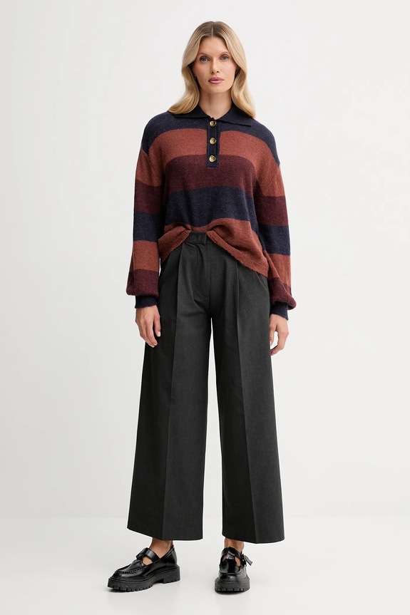 Pulover s dodatkom vune Sessun 25109013 mornarsko plava AW25