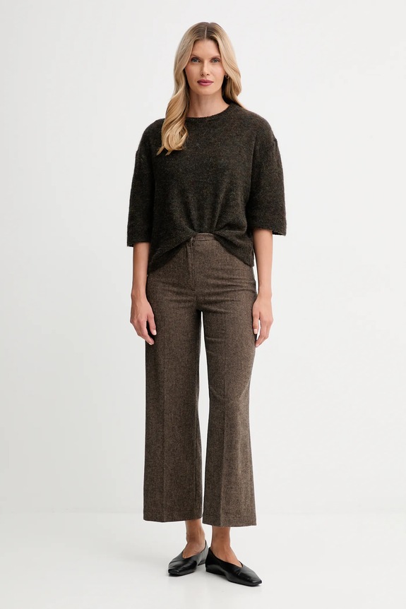 Pulover s dodatkom alapke Sessun 25109014 smeđa AW25