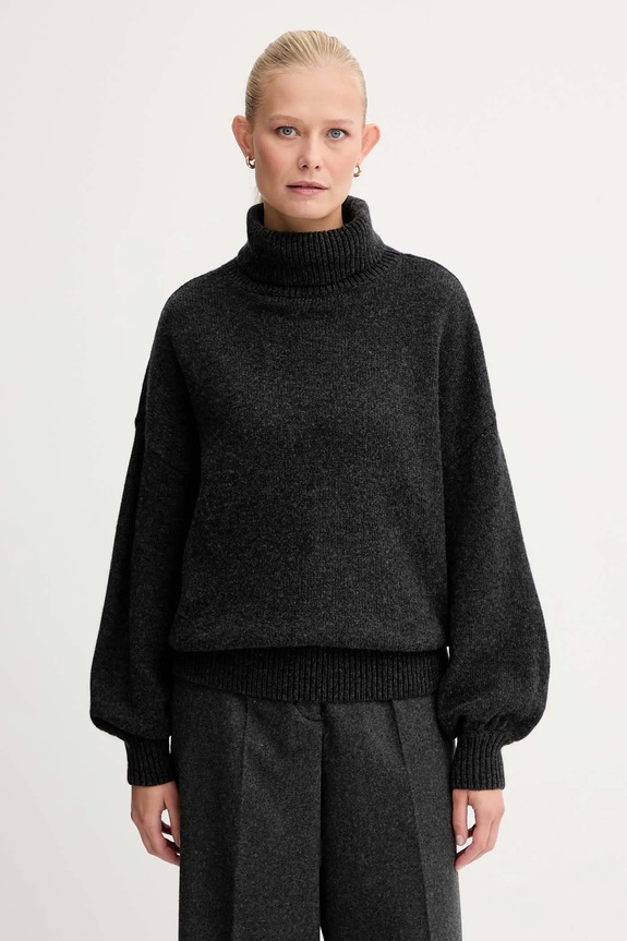 Sessun sweter wełniany wełna szary 25109034