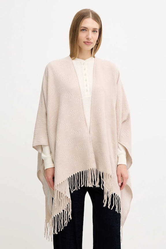 Guess poncho semplice beige AW5421.POL03