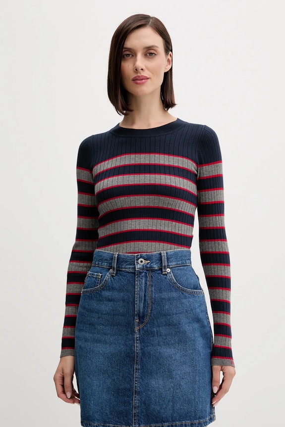 Pepe Jeans pulover subtiri bleumarin PL7000006