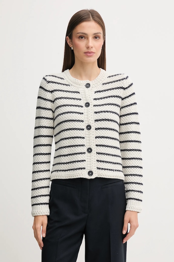 Pepe Jeans kardigan bawełniany wzorzyste szary PL7000028