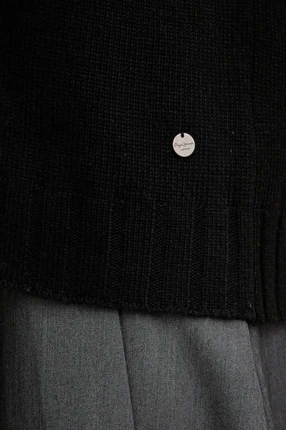 Pepe Jeans pulover din amestec de lână PL7000001 negru