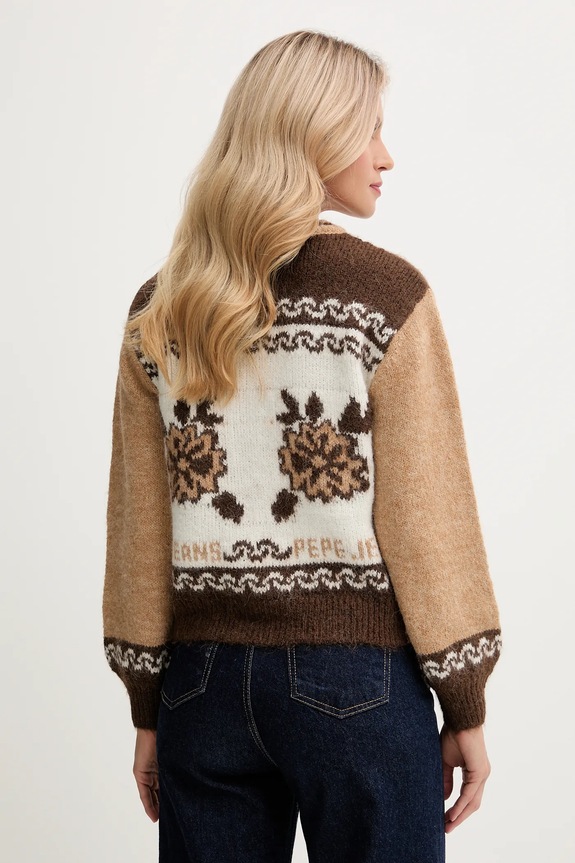 Ruházat Pepe Jeans gyapjú kardigán PL7000040 barna
