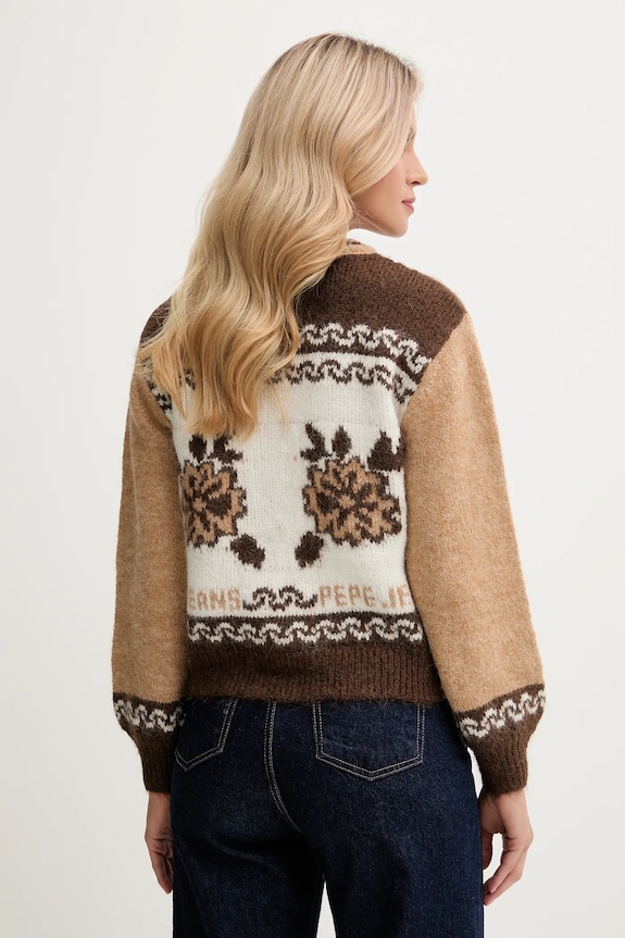 Ruházat Pepe Jeans gyapjú kardigán PL7000040 barna