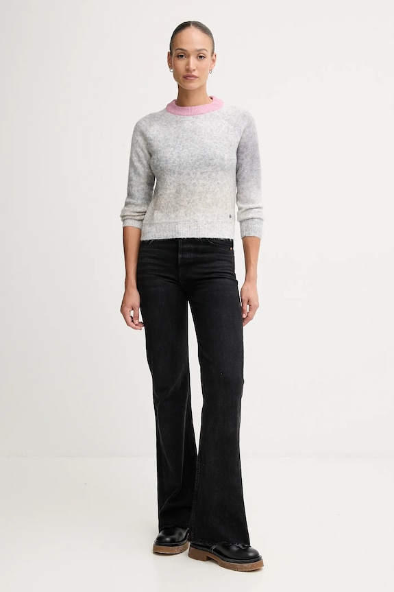 Pepe Jeans pulover din amestec de lână PL7000047 gri AW25