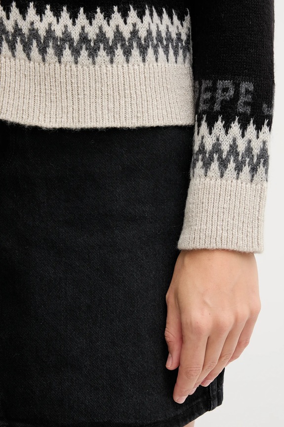 Pepe Jeans cardigan din amestec de lână PL7000048 negru