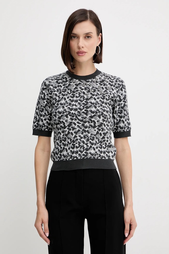 Twinset sweter pozostałe szary 252AP3232