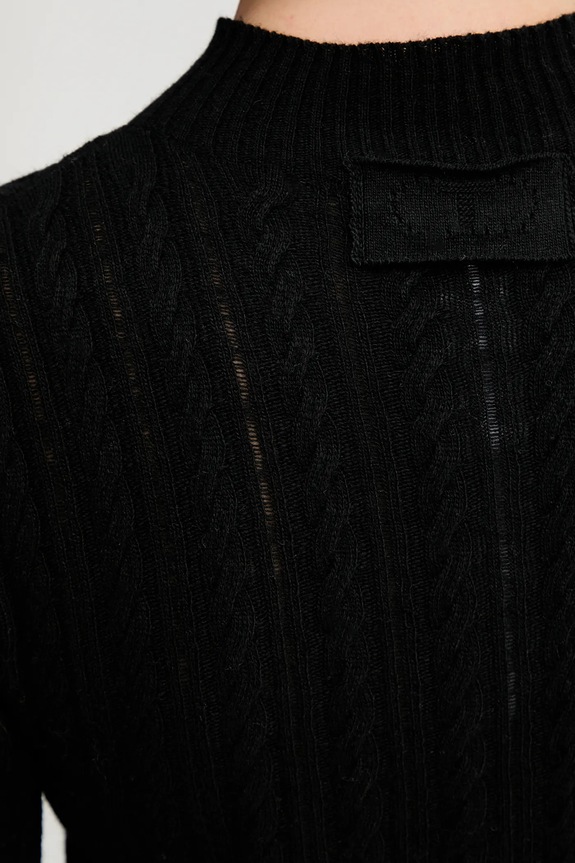 Twinset sweter z wełną 252TP3321 czarny