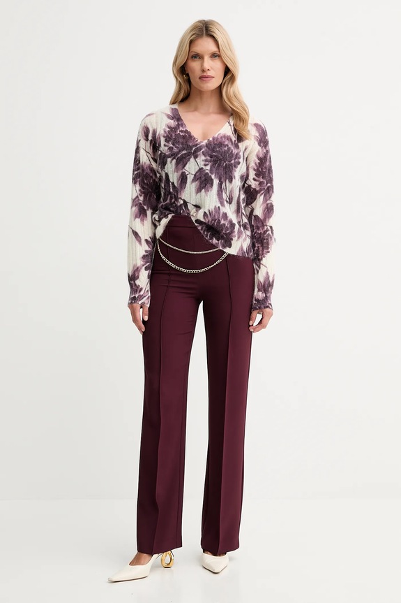 Twinset sweter wełniany 252TP3591 beżowy AW25