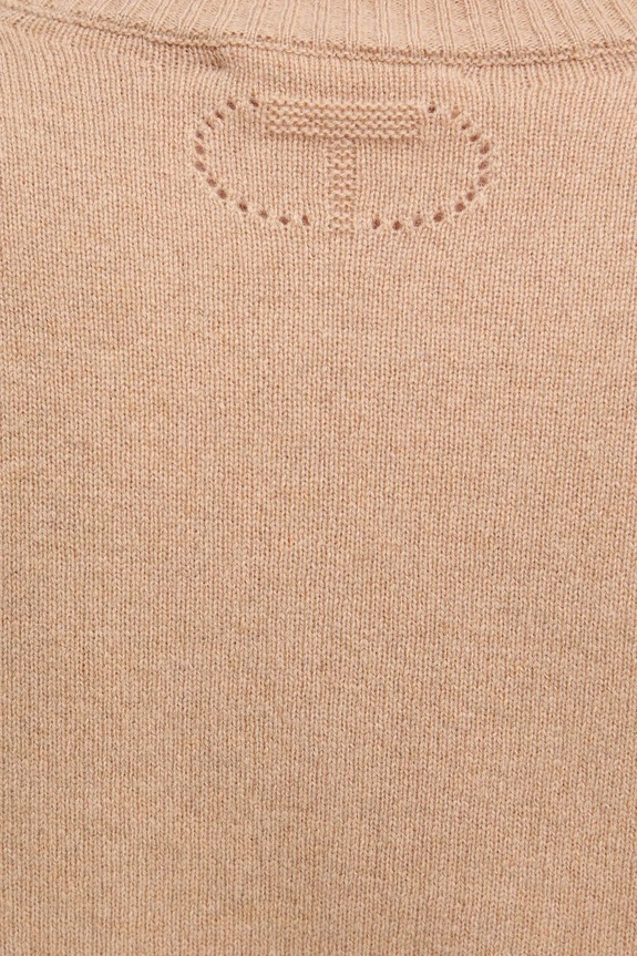 Twinset sweter wełniany 252TP3495 beżowy