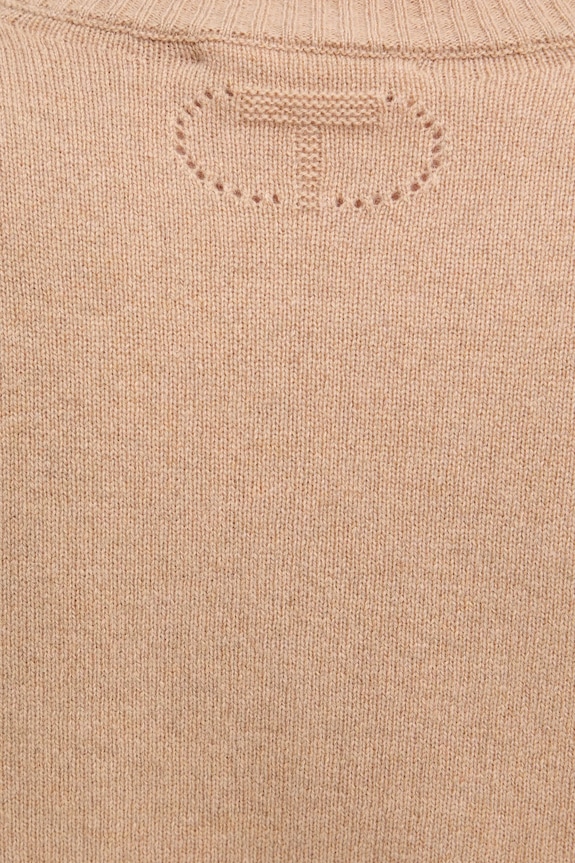 Twinset sweter wełniany 252TP3495 beżowy