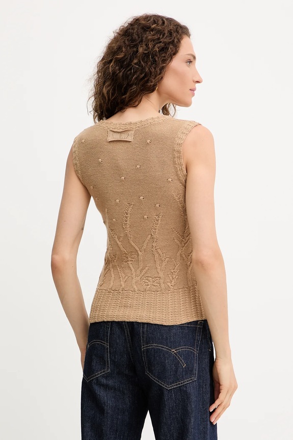 Abbigliamento Twinset gilè in lana 252TP3333 marrone