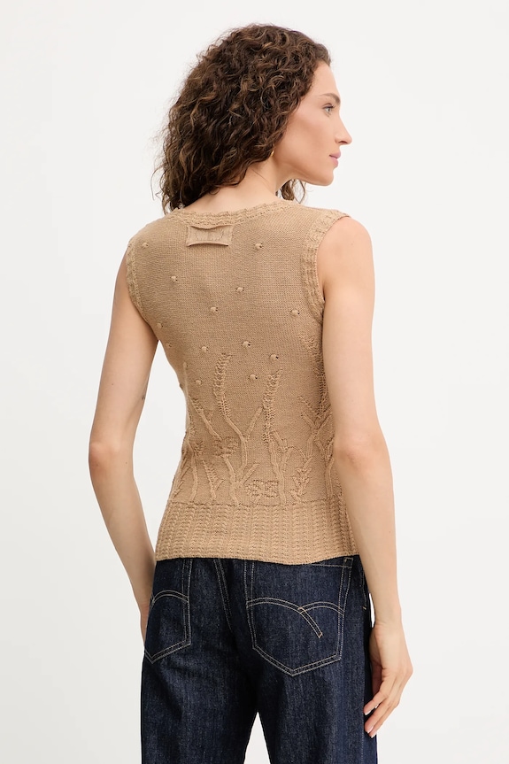 Abbigliamento Twinset gilè in lana 252TP3333 marrone