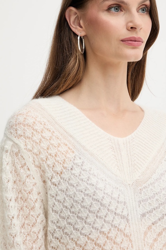 Twinset pulover din amestec de lână bej 252TP3522