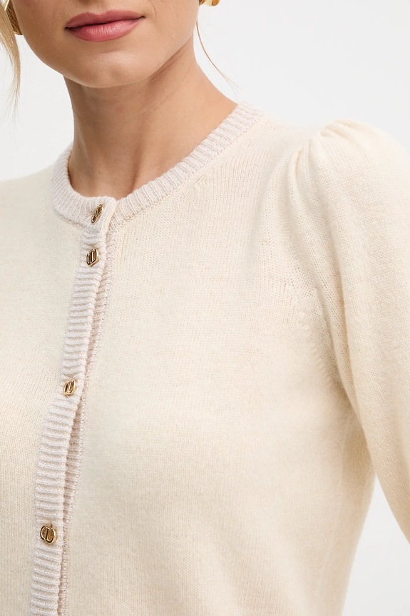 Πλεκτή ζακέτα Twinset 252TP3583 μπεζ