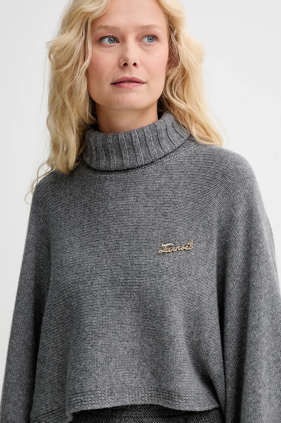 Twinset pulover din amestec de lână gri 252TT3422