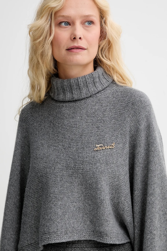 Twinset pulover din amestec de lână gri 252TT3422