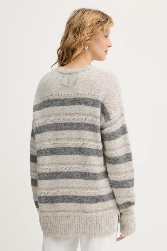 Odzież Twinset sweter z dodatkiem wełny 252TT3072 szary