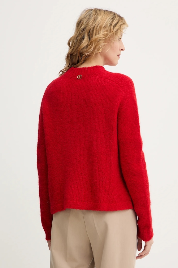 Odzież Twinset sweter z wełną 252TT3136 czerwony