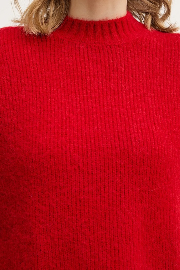 Twinset sweter z wełną 252TT3136 czerwony