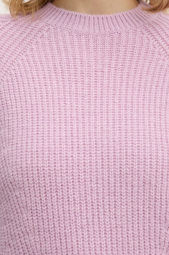 Twinset sweter z dodatkiem alpaki 252TT3060 różowy