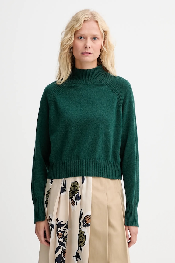 Twinset pulover de cașmir subtiri verde 252TT3531