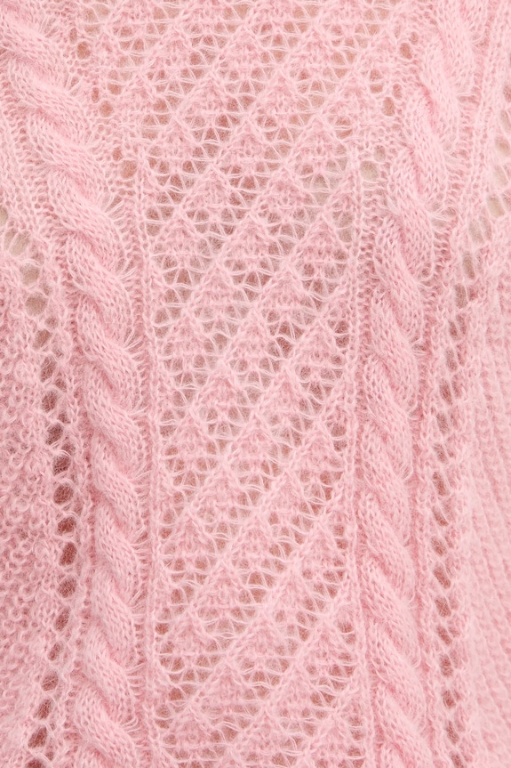 Twinset sweter z wełną 252TT3201 różowy