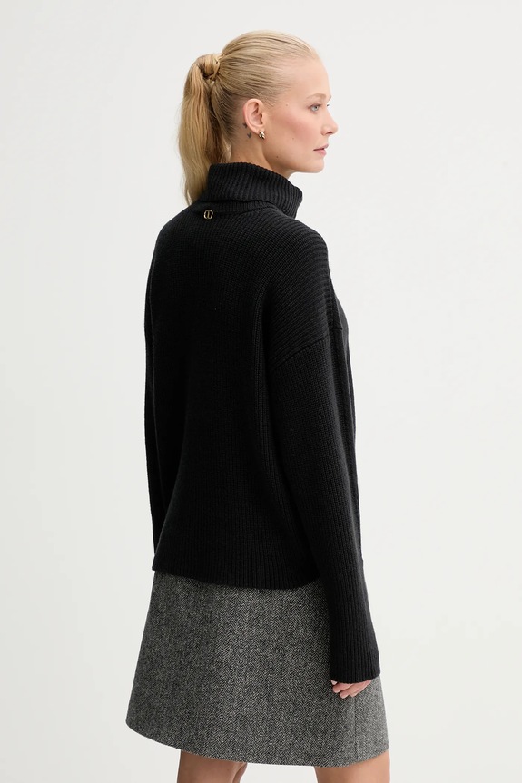 Ρούχα Πουλόβερ με προσθήκη μαλλιού Twinset 252TF3023 μαύρο