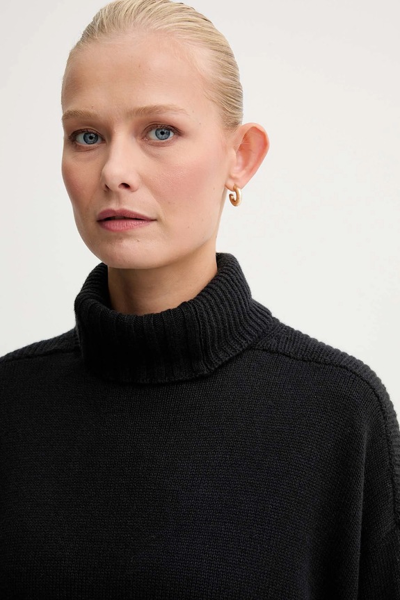 Πουλόβερ με προσθήκη μαλλιού Twinset 252TF3023 μαύρο