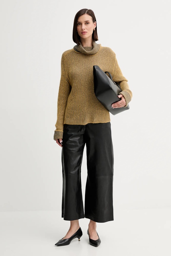 Twinset pulover de lână 252TF3010 galben AW25