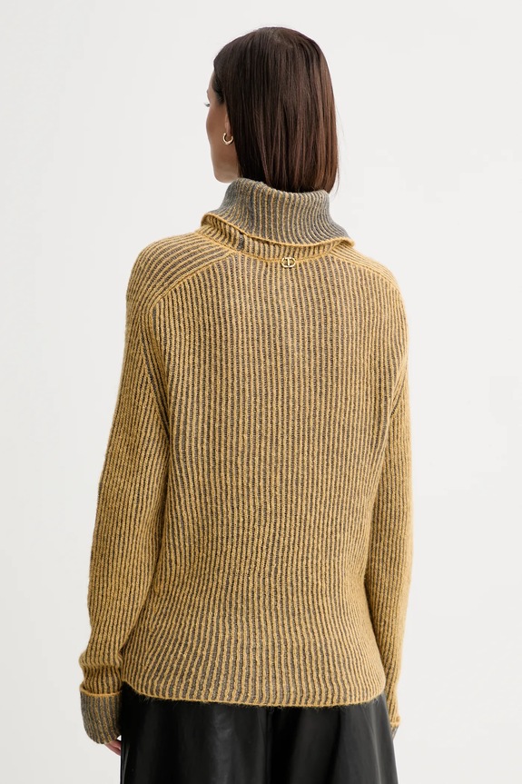 Îmbrăcăminte Twinset pulover de lână 252TF3010 galben