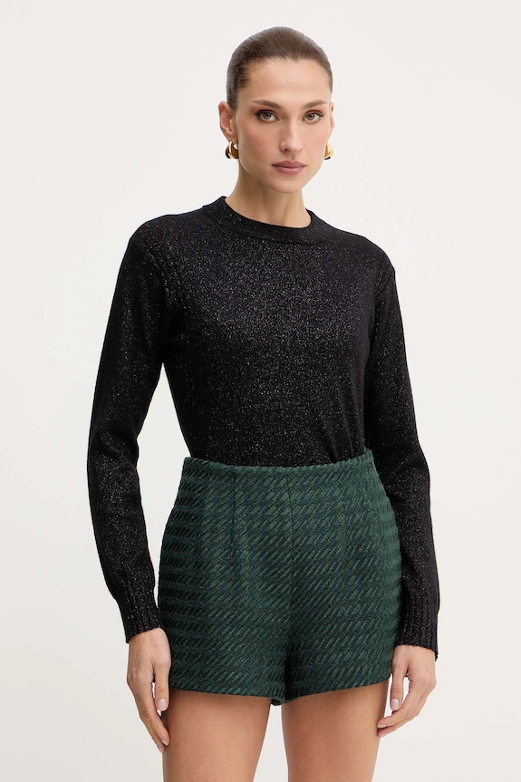 Sveter s prímesou vlny Armani Exchange okrúhly čierna XW001164.AF16181