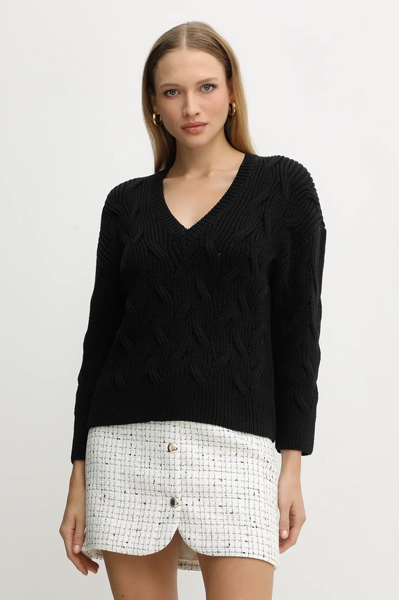 Sveter Armani Exchange V výstrih čierna XW001771.AF16638