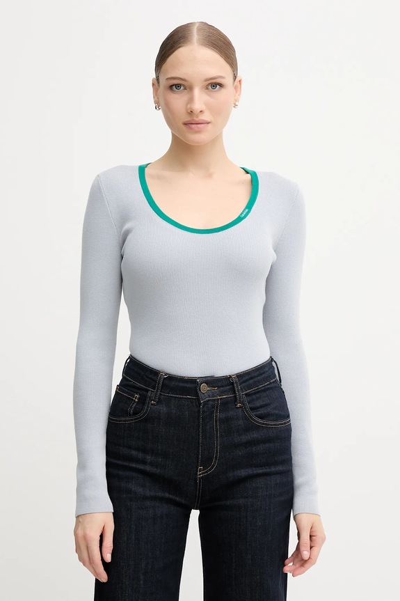 Sveter Calvin Klein Jeans okrúhly sivá LV044D360G