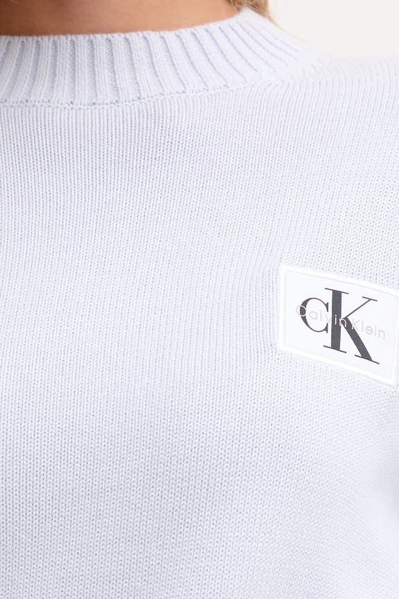 Βαμβακερό πουλόβερ Calvin Klein Jeans LV047D351G μπλε