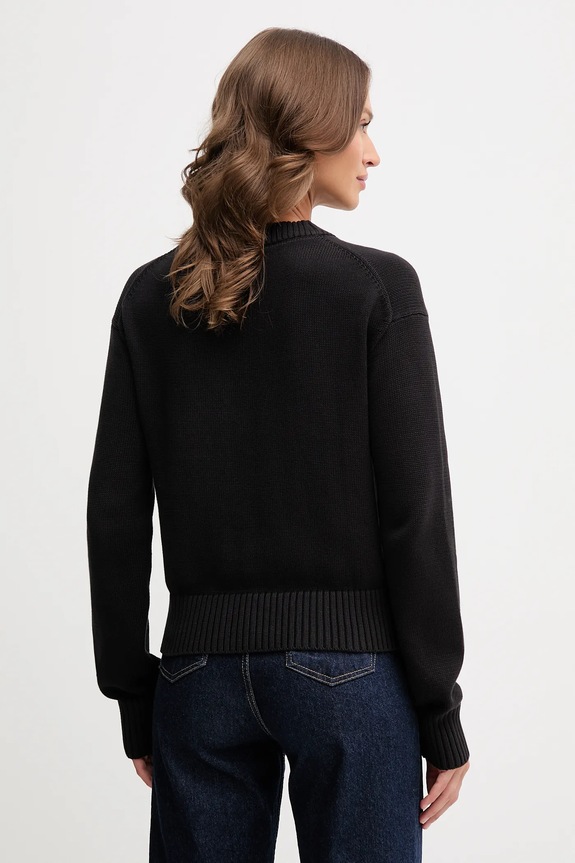 Ρούχα Βαμβακερό πουλόβερ Calvin Klein Jeans LV047D352G μαύρο
