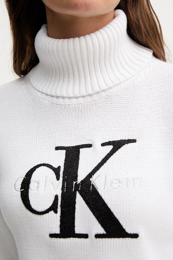 Sveter Calvin Klein Jeans LV047D354G biela